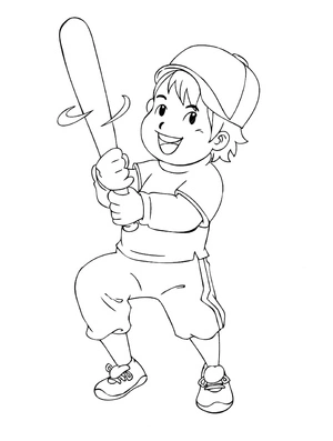 Página para Colorir de Beisebol Coloring Page