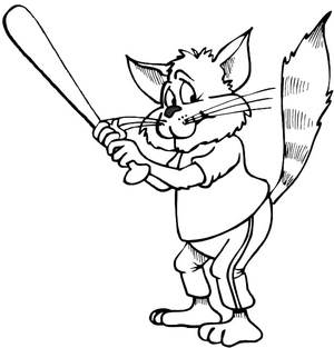 Gato Jogando Beisebol