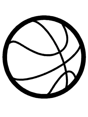 Página para Colorir Basquete em Movimento
