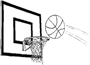 Página para Colorir Basquete Grátis
