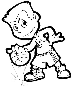 Jogador na quadra de basquete