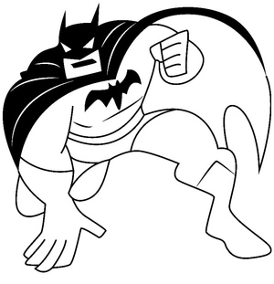 Página para Colorir Batman Amigável