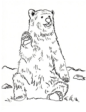 Página para Colorir Página para Colorir de Urso Pardo