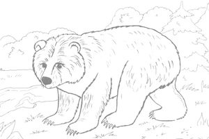 Página para Colorir Imprimir Imagem do Urso e evitar rotulá-la como Página para Colorir