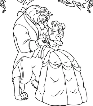 Página para Colorir Página para Colorir da Bela e a Fera Disney