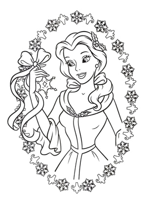 Página para Colorir da Bela