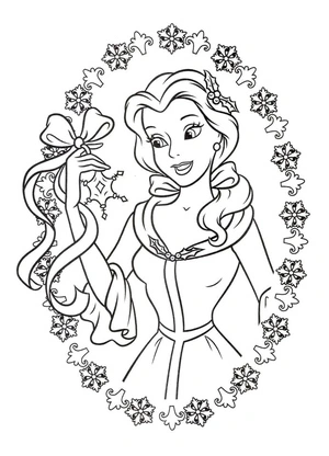 Página para Colorir Página para Colorir da Bela