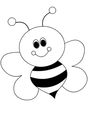 Página para Colorir Página para Colorir de Abelha para Imprimir
