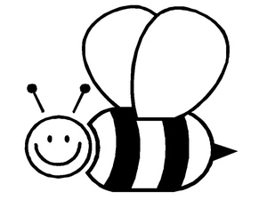 Página para Colorir Abelha em Voo