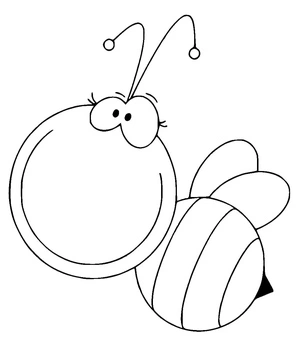 Página para Colorir Abelha Engraçada