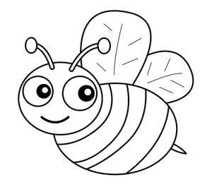 Página para Colorir Página para Colorir de Abelha para Crianças - Para Imprimir
