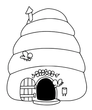 Página para Colorir Página para Colorir de Colmeia