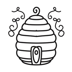 Página para Colorir de Colmeia Grátis para Imprimir