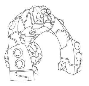 Página para Colorir Bloxx da série Ben 10