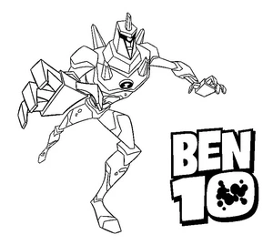 Página para Colorir Chromastone de Ben 10