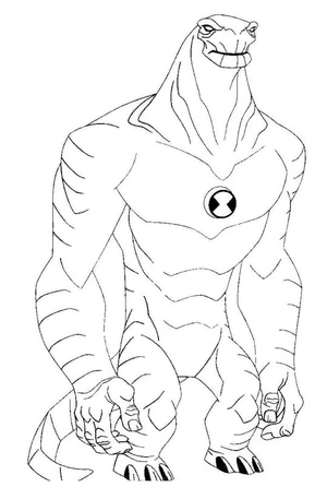 Página para Colorir Humungossauro de Ben 10