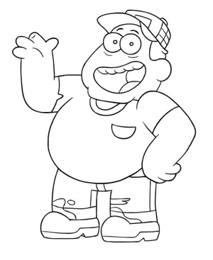 Página para Colorir Fazendeiro Desajeitado William