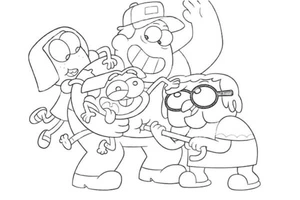 Página para Colorir Família Mimada