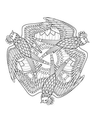 Mandala Triade dos Pássaros