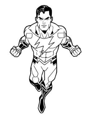 Adam voando, página de colorir média Black Adam, impressão gratuita