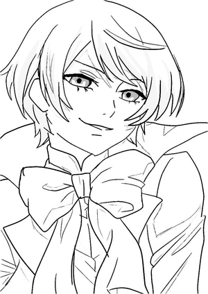 Página para Colorir Aloysius Trancy de Black Butler