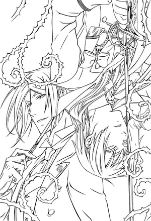 Página para Colorir Imagem para Página de Colorir Black Butler