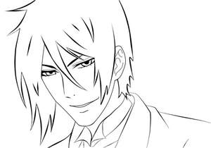 Página para Colorir Sebastian Michaelis - A Página de Colorir Legal