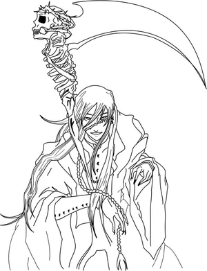 Página para Colorir Coveiro de Black Butler