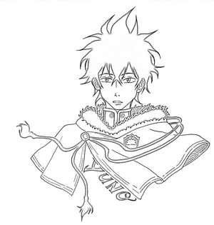 Página para Colorir Yuno de Black Clover