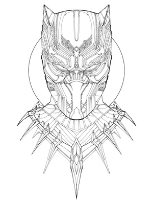 Página para Colorir Página para Colorir de Fantasia de Pantera