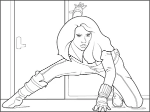 Página para Colorir Viúva Negra, a Heroína Vingadora