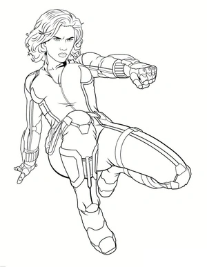 Página para Colorir Incrível Viúva Negra