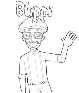Imagem do Blippi Coloring Page