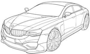 Página para Colorir Poderosa BMW