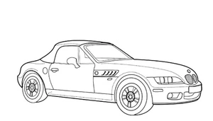 Página para Colorir Mini BMW