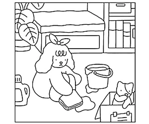 Página para Colorir Página para Colorir de Produtos Bobbie para Imprimir