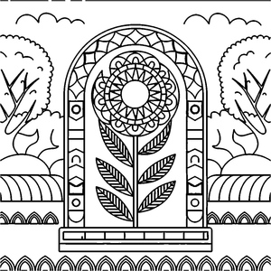 Arco Boêmio com Design de Mandala e Planta