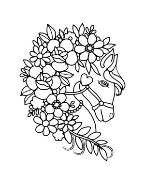Página para Colorir Cavalo Boêmio