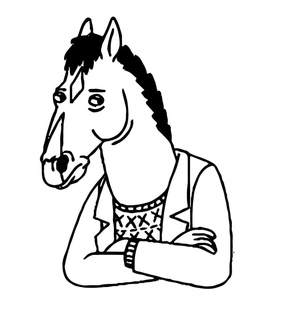 Página para Colorir Página para Colorir Imprimível de BoJack Horseman
