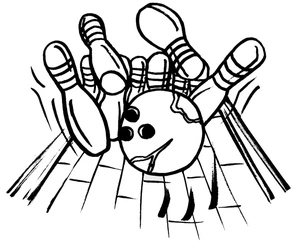 Página para Colorir Página para Colorir de Boliche para Imprimir