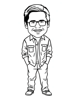 Página para Colorir Pequeno Brad Pitt