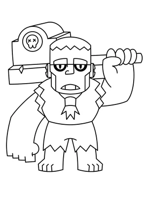 Página para Colorir Frank de Brawl Stars