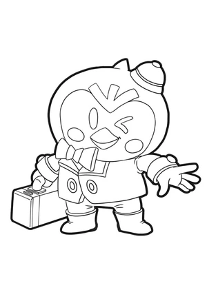 Página para Colorir Sr. P no jogo Brawl Stars