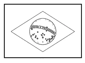 Página para Colorir Página para Colorir da Bandeira do Brasil