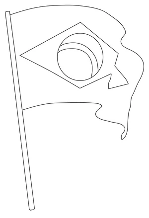 Página para Colorir Página para Colorir da Bandeira do Brasil