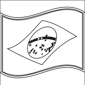 Página para Colorir Bandeira do Brasil
