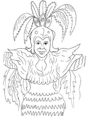 Página para Colorir Carnaval no Brasil