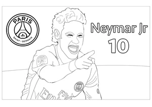 Página para Colorir Junior Neymar