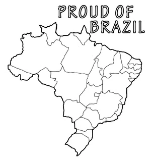 Página para Colorir Mapa do Brasil