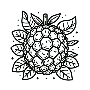 Página para Colorir Diversão com Fruta-Pão para Crianças